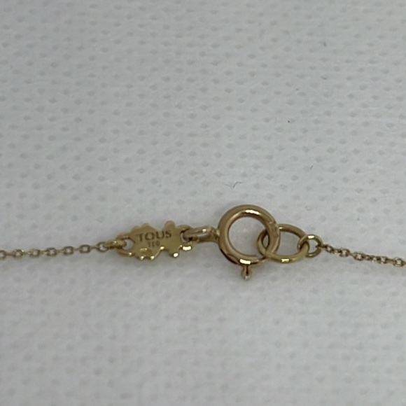 TOUS 18K real solid gold and real stones and 1 diamond necklace - Picture 6 of 9
